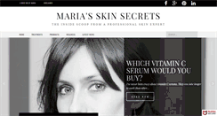 Desktop Screenshot of mariasskinsecrets.com